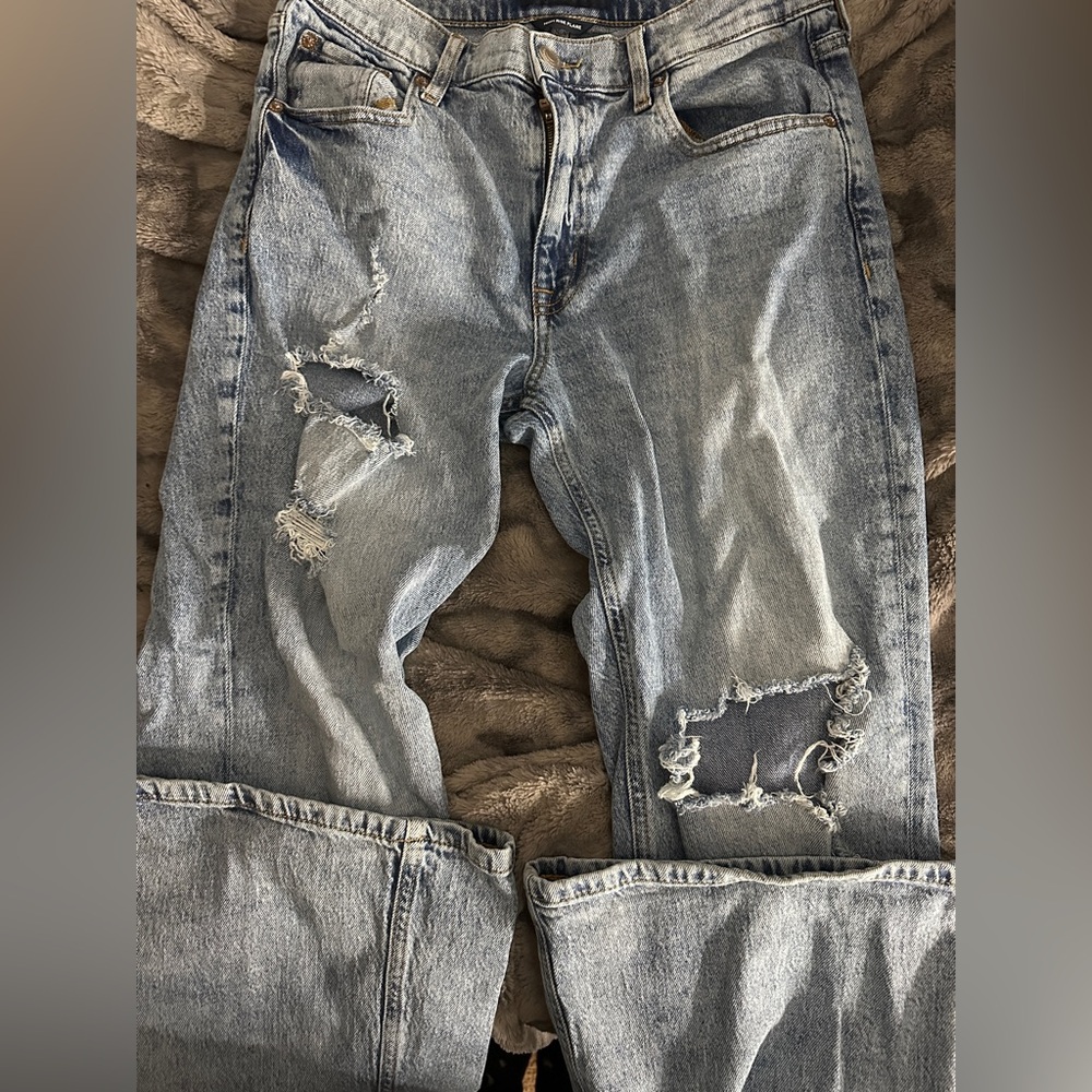 high rise flare jeans
